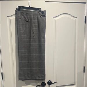 Anne Klein Women’s Gray Plaid Dress Pants